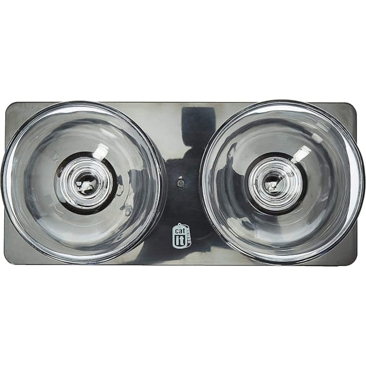 CATIT Style Glass Diner in schwarz von der Draufsicht
